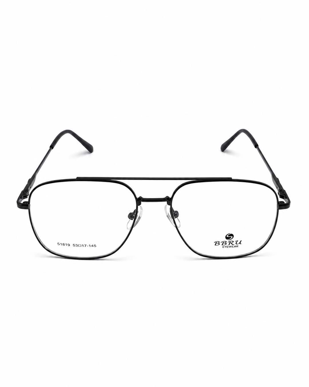 BRUU Geometry Metal Frame Eyewear – Black