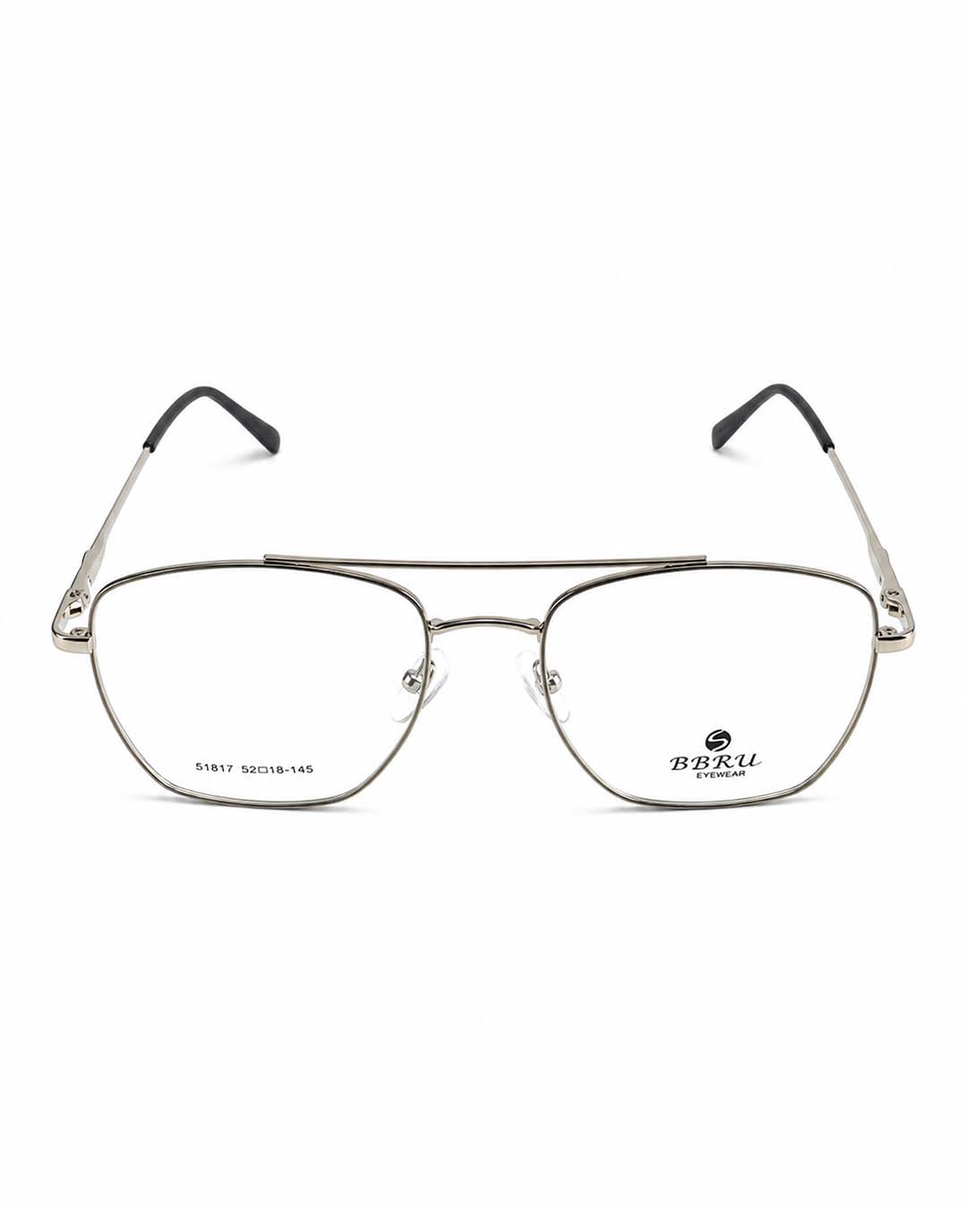 BRUU Geometry Metal Frame Eyewear – Silver