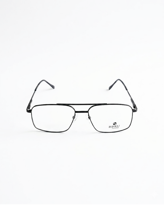 BRUU Geometry Metal Frame Eyewear – Black