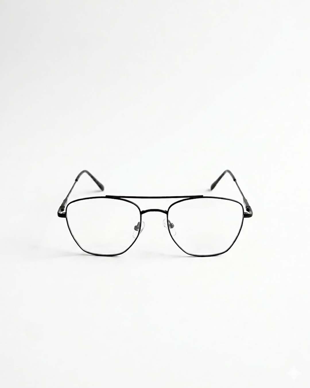 BRUU Geometry Metal Frame Eyewear – Black