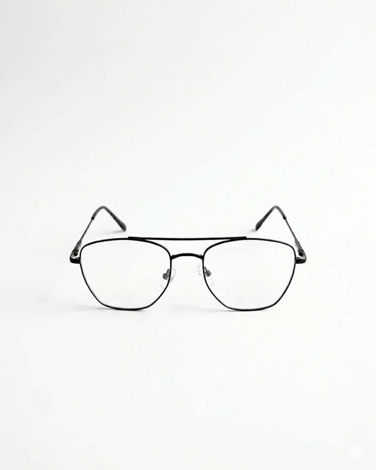 BRUU Geometry Metal Frame Eyewear – Black