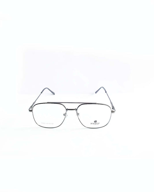 BRUU Geometry Metal Frame Eyewear – Silver