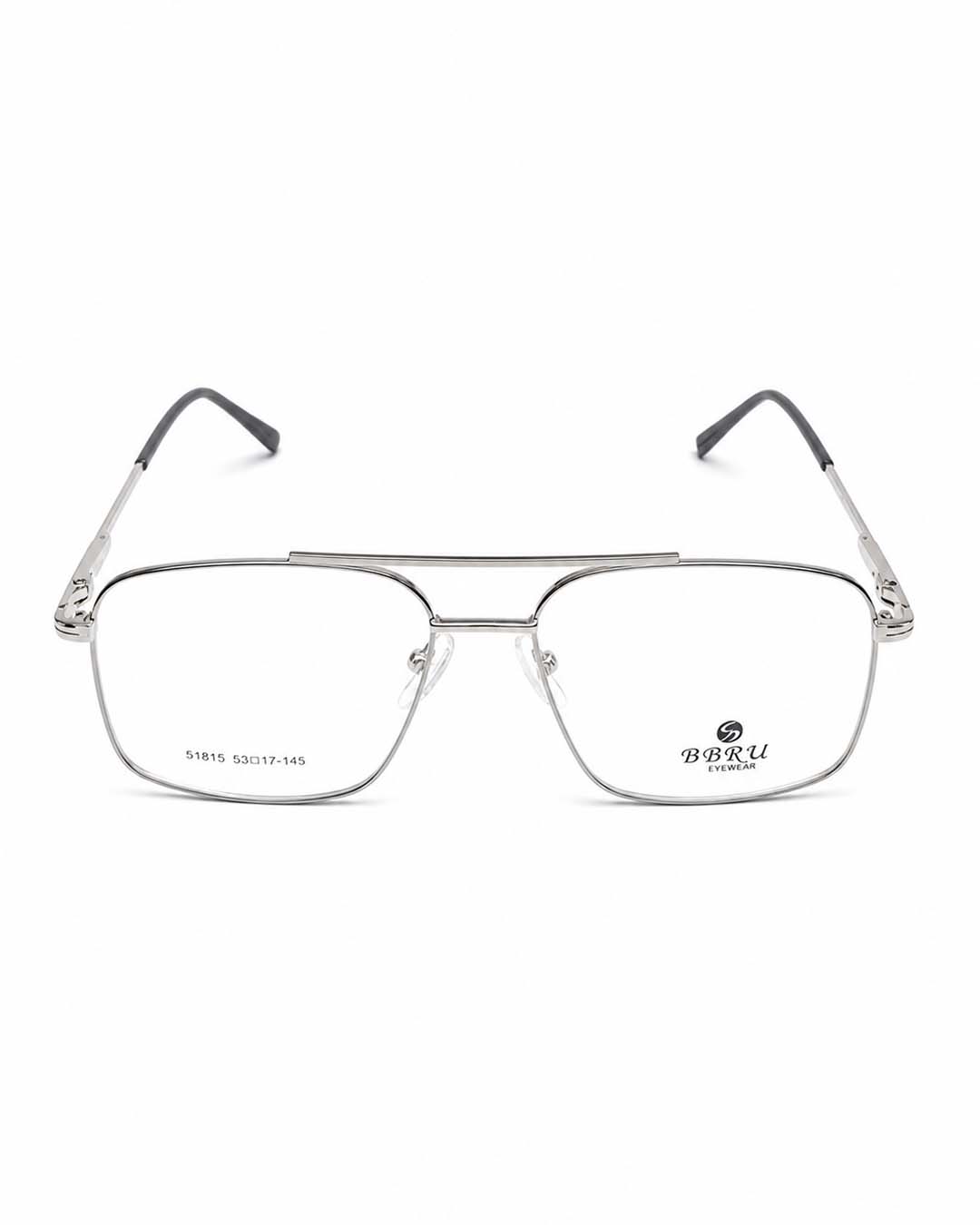 BRUU Geometry Metal Frame Eyewear – Silver