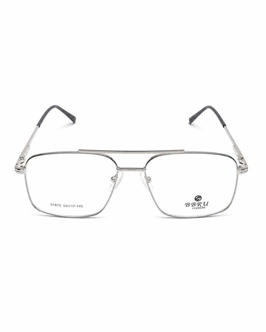 BRUU Geometry Metal Frame Eyewear – Silver